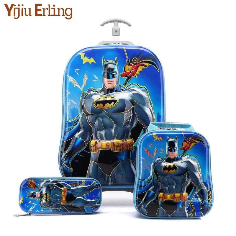 

Brand 3D Boy Anime Trolley Case Kids Climb The Stairs Luggage Travel Rolling Suitcase Girl Cartoon Pull Rod Box Child Pencil Box