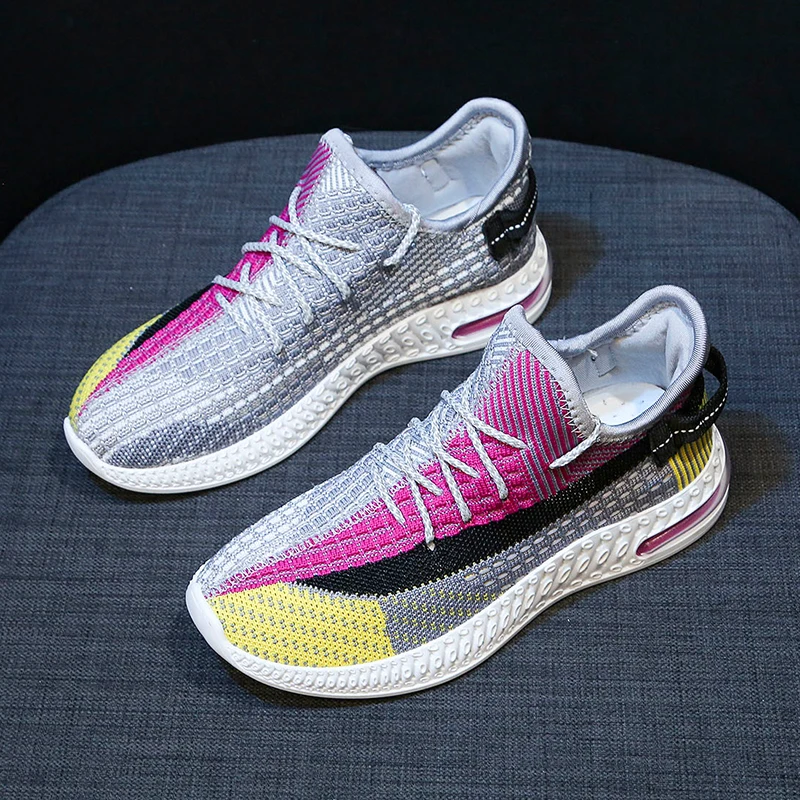 Comfortable inner ladies casual shoes 360 degree breathable wicking sports shoes women's vulcanized shoes beautiful and generous
