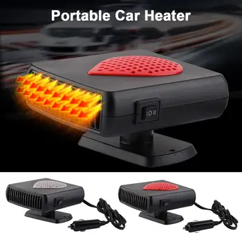 

12V/24V Portable Car Heater Fast Heating Defogger Heat Cooling Fan Heater Warmer Snow Defogger Air Conditioner