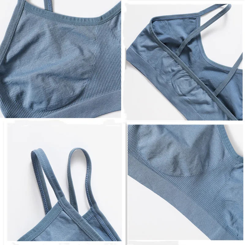 Women Lingerie Set Women Bra Set Sport Lingerie Non-Wire Bralette Top Sexy G-String Low Waist Panties Female Seamless Underwear Set Sleep Intimates
