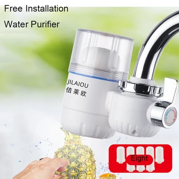 

Tap Water Purifier Clean Kitchen Faucet Filter Ceramic Filter Rust Bacteria Removal Water Filter With Eight Replacement Filter