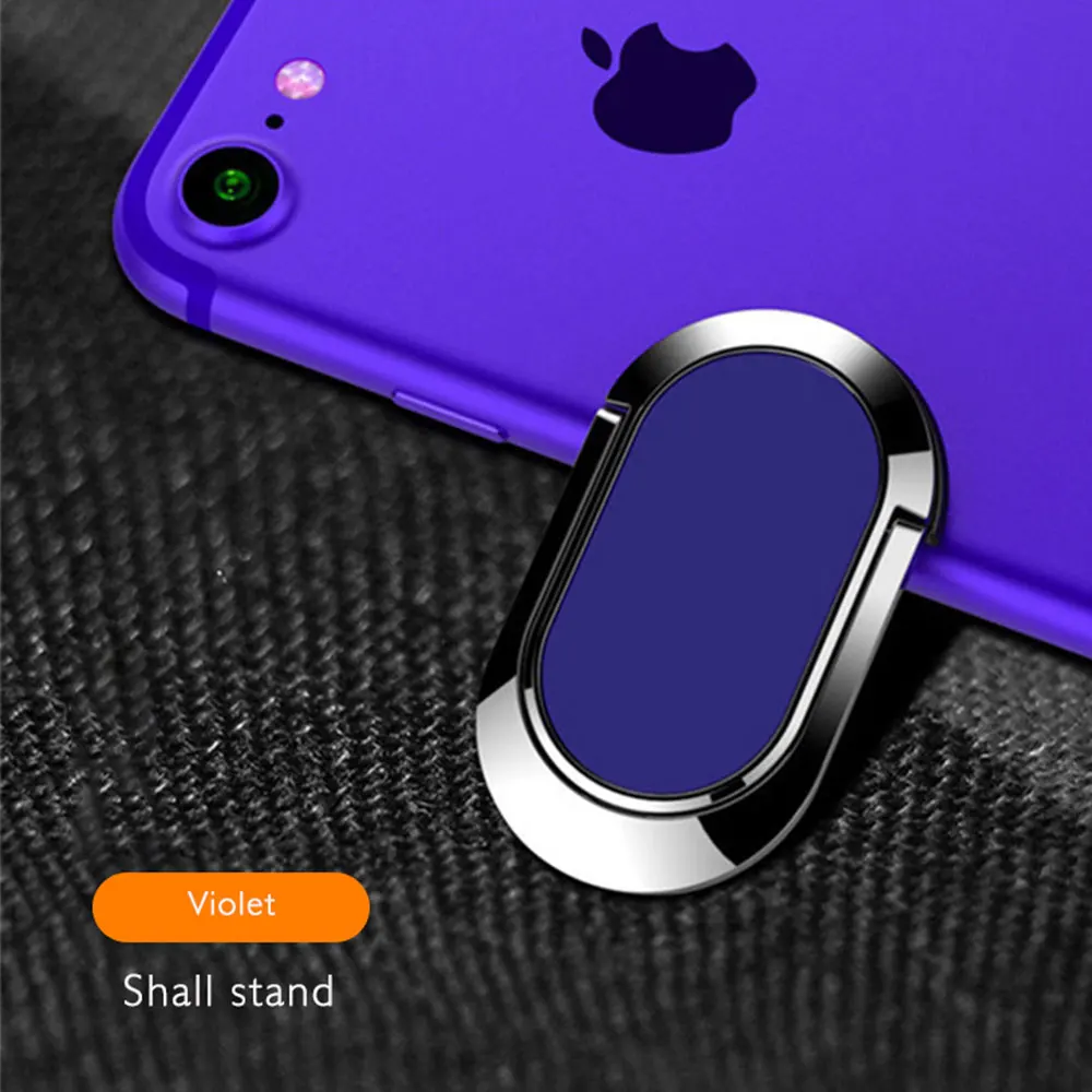 Ультратонкое металлическое кольцо на палец для мобильного телефона для iPhone, универсальный держатель для телефона для samsung, планшет, держатель, подставка для huawei P30 - Цвет: Pruple