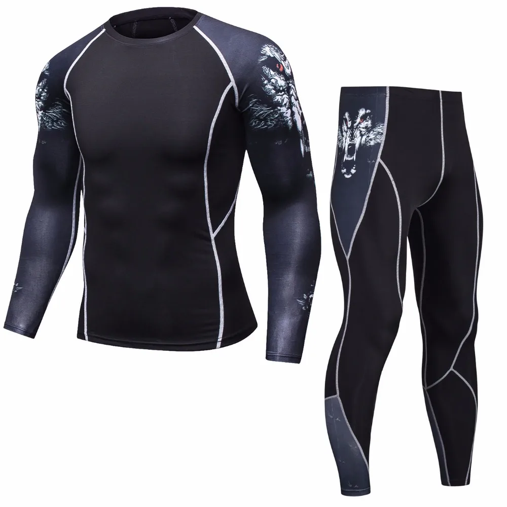 mma rashguard men's multi-functional fitness T-shirt set 3D print men's trousers mens trousers rashguard kit mma rashguard men's multi-functional fitness T-shirt set 3D print men's trousers mens trousers rashguard kit