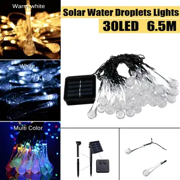 

30Led Solar Light String Garden Led Solar Lamp Outdoor Waterproof Droplet Led Bulb for Country Home Christmas Decor Led Lighting
