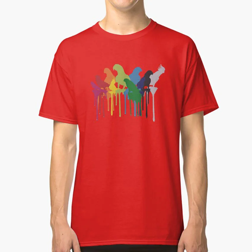 

Over The Rainbow T shirt parrot bird pet budgie parakeet macaw budgerigar conure eclectus cockatiel