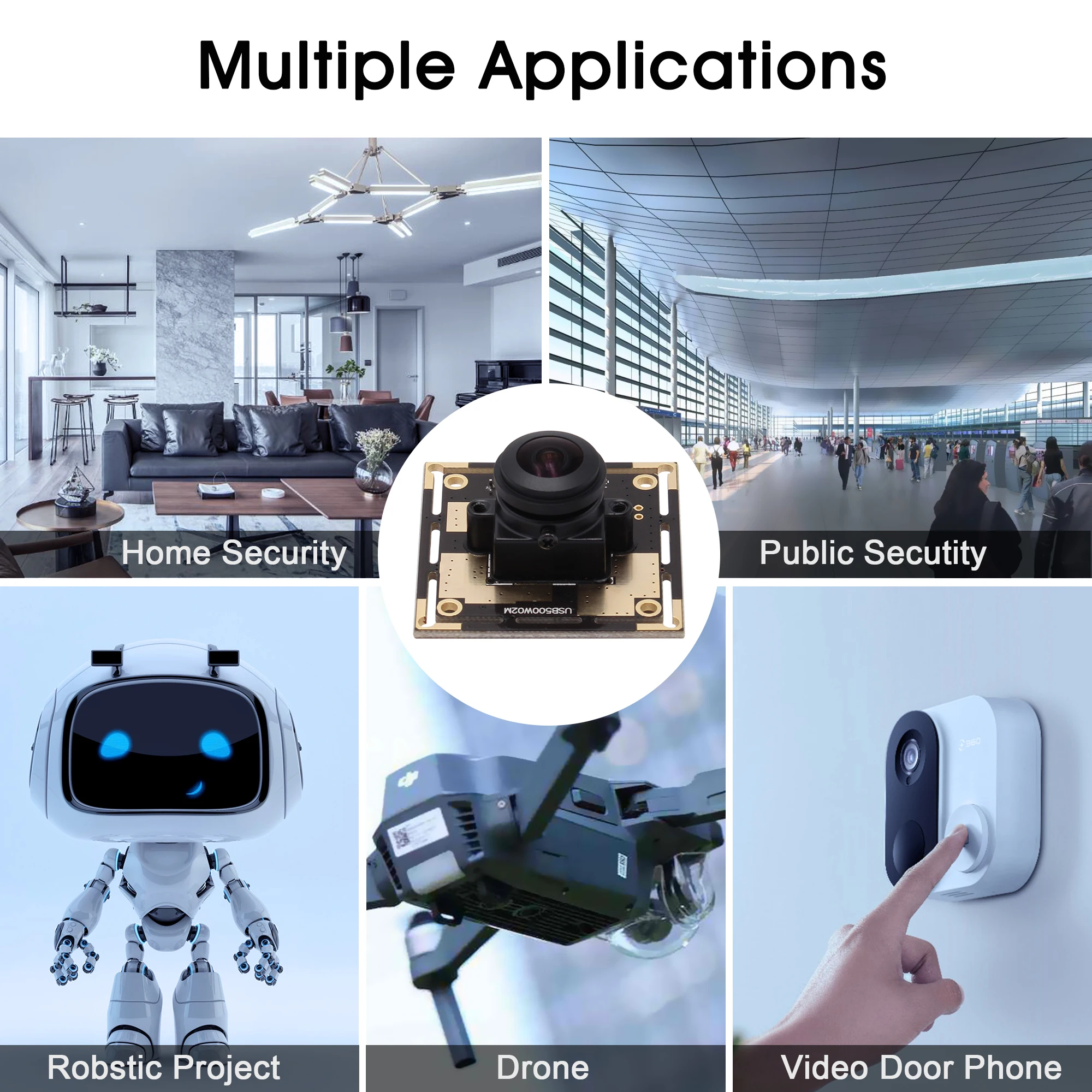 USB 2.0 ȵ̵ ELP-USB500W02M-L36  USB ī޶, 2592x1944 Cmos OV5640, 5 ް ȼ