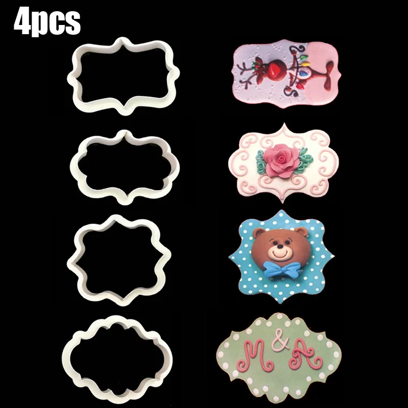 

Biscuit Cutter Set - 4pcs Cookie Cutter Set Plastic Biscuit Mold Fondant Cutter Cake Decorating Tools Christmas Cookie Cutters