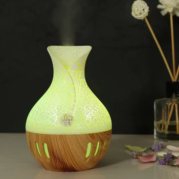 

Usb Mini Air Humidifier Electric Aroma Diffuser Aromatherapy Essential Oil Cool Mist Maker 7 Color for Office Home Light Wood Gr