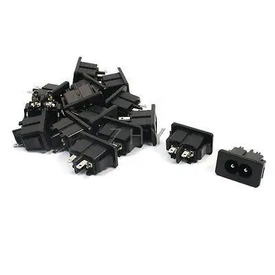 

15Pcs 2 Soldering Pins Power Supply C8 Coupler Male Plug AC 250V 2.5A