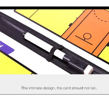 

Foldable Basketball Coach Tactics Research Clipboard Magnetic Leather Board PXPF
