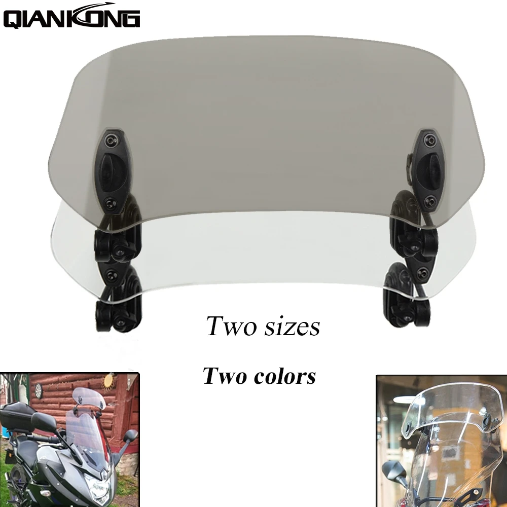 Uinversal Motorcycle Wind Deflector Windscreen Windshield For Suzuki SV1000 GSF1200 DL1000 GSX1400 SV650 2015 2016 2017 2018