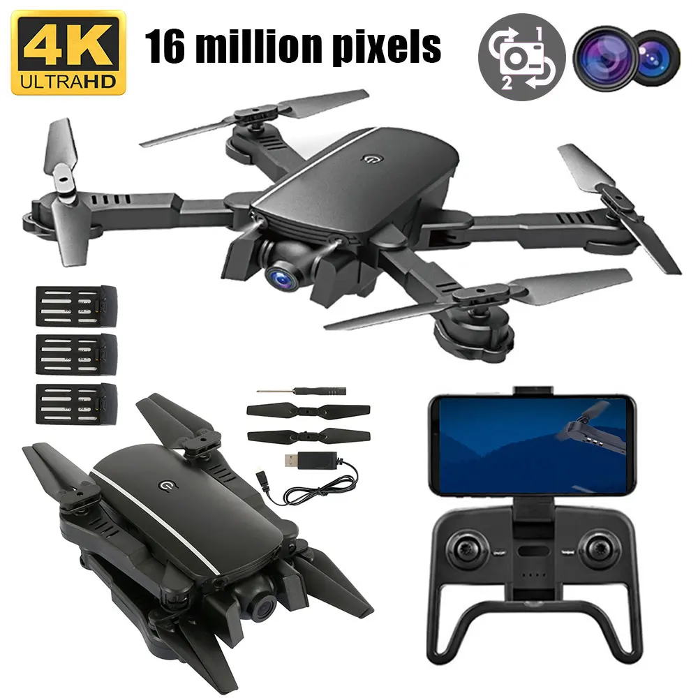 Gps следование wifi FPV с широким углом HD 1080 P/4 K камера режим удержания высоты складной рычаг RC Квадрокоптер Дрон RTF Дрон для детей подарок - Цвет: 4K