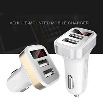 

Hot Sale Car Accessories Interior Ornament 2.1A One For Two Dual USB Car Charger High Quality