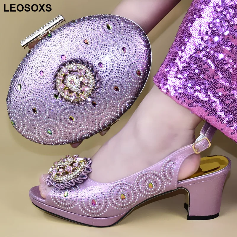 

Elegant African Wedding Italian Shoe and Bag Sets Ladies Italian Shoe and Bag Set for Party In Women Luxury Women Shoes Summer