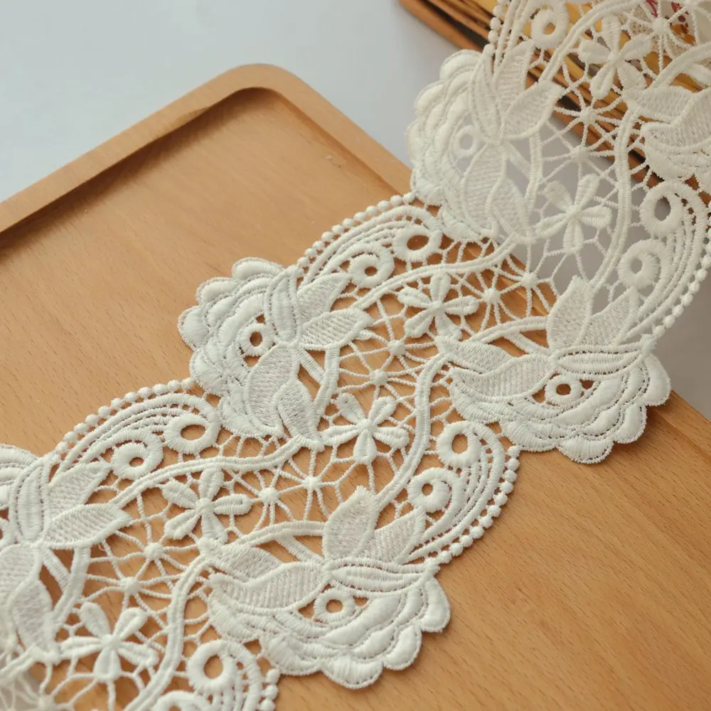 Wide White Lace Ribbon Trim 6 x 10 Yards