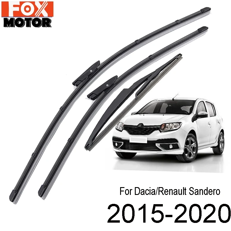 Xukey 3 шт./компл. спереди и сзади стеклоочиститель лезвия для Renault Dacia Sandero 2" 19" 11"