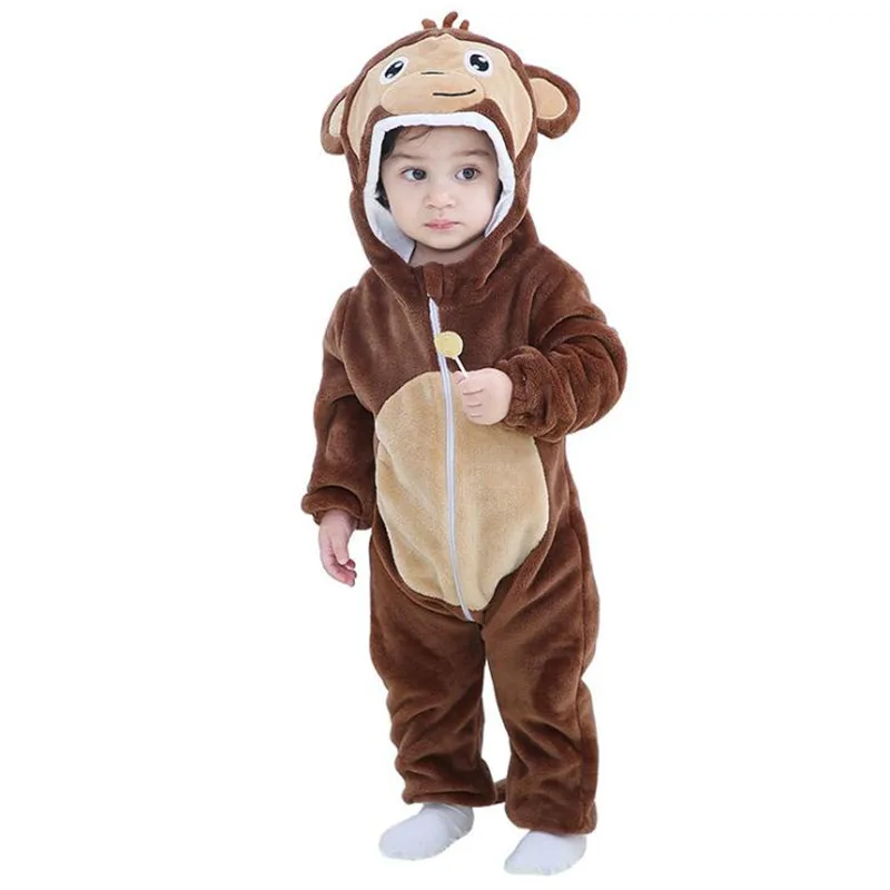 Animal Winter Infant Clothes Hooded Warm Jumpsuit Cotton Warm Winter Baby Romper Newborn Baby Clothes for Boys and Girls - Цвет: Color 3