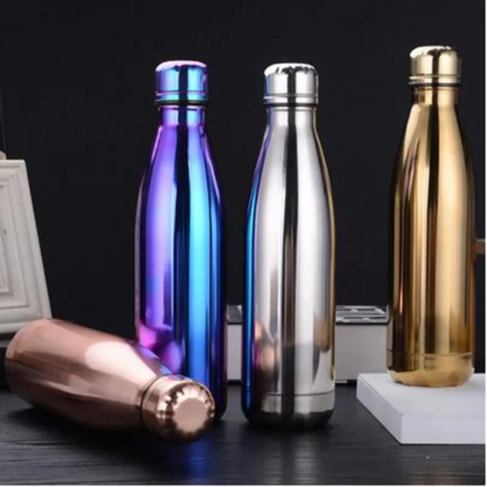 500ml Stainless Steel Water Bottle Cola Shape Thermos Double-Wall Insulated Vacuum Flask leakproof for Sports | Дом и сад