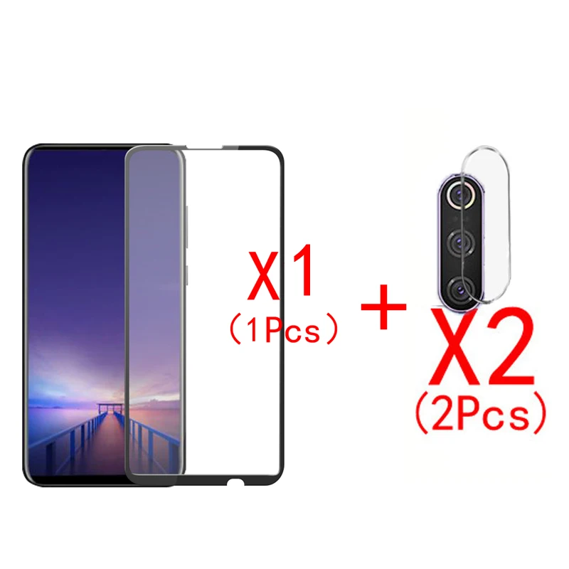 2 шт. пленка из закаленного стекла для камеры и переднее стекло для huawei Honor 9X Pro 9xpro чехол Аксессуары для мобильных телефонов Защитная линза для задней камеры - Цвет: Both