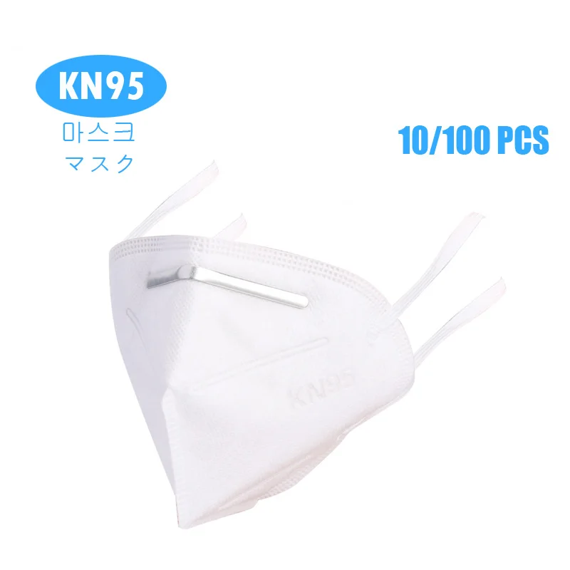 

10/100PCS KN95 Face Mask Nonwoven Dustproof Health Mouth Cover 3 Layers Anti Dust Anti-Fog Mouth Cover Mask kn95 respirator mask