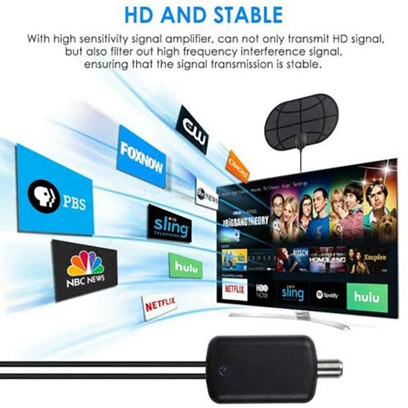 980 Миля Диапазон Антенны 4K цифровой HD ТВ Крытый ТВ антенны HD ТВ радиус серфинга