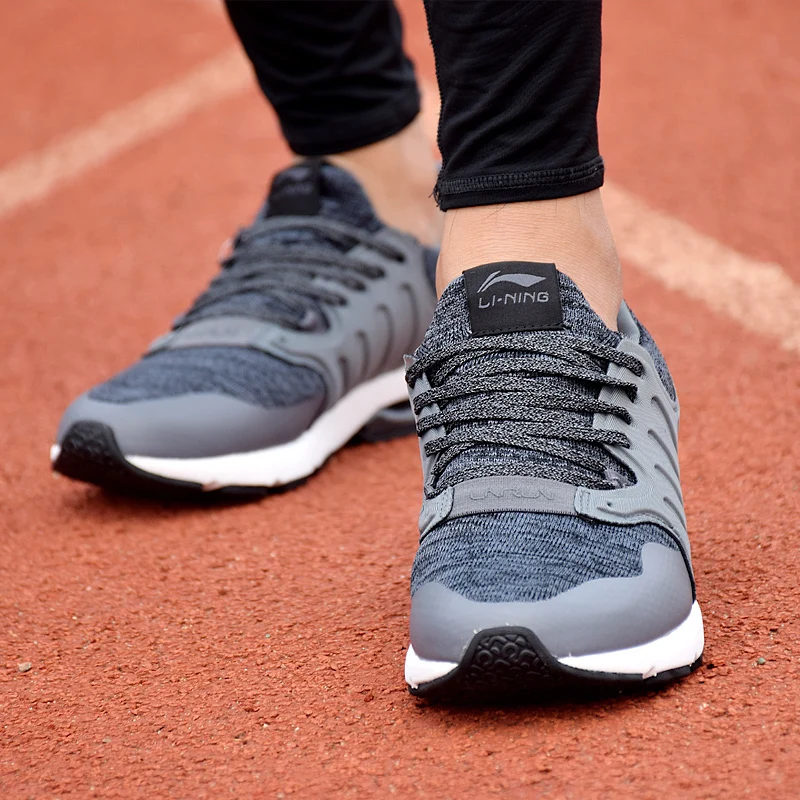 Скидка Li Ning мужские кроссовки для бега с пузырьковой дугой; износостойкая спортивная обувь с противоскользящей подкладкой; дышащие кроссовки; ARHM091