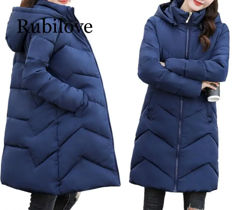 Женские зимние куртки размера плюс 4XL 5XL 6XL с капюшоном, хлопковое Женское пальто, зимняя женская длинная парка, теплая верхняя одежда, женский пуховик