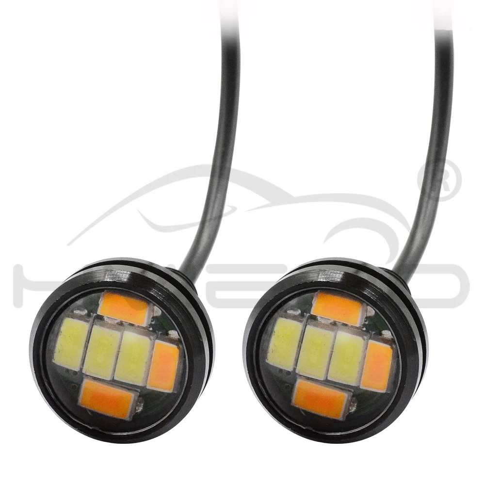 Hviero 23mm Eagle Eye 5730 6LED Light White Yellow Daytime Running Light DRL Spot light Signal Lamps Backup Car Motor Led Parking