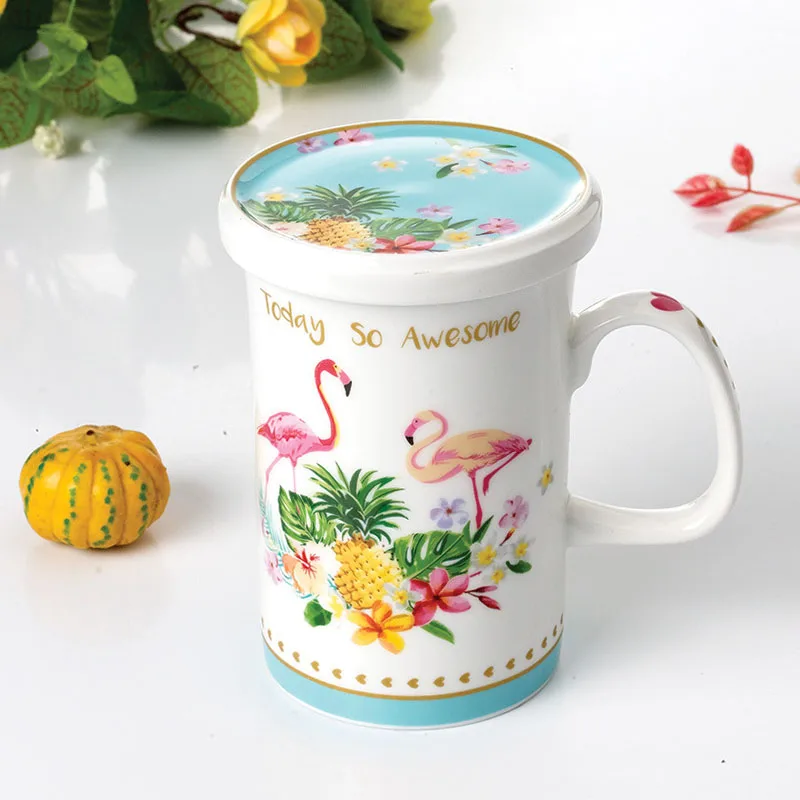 YeFine хорошее качество костяного фарфора путешествия чайные чашки с Infuser