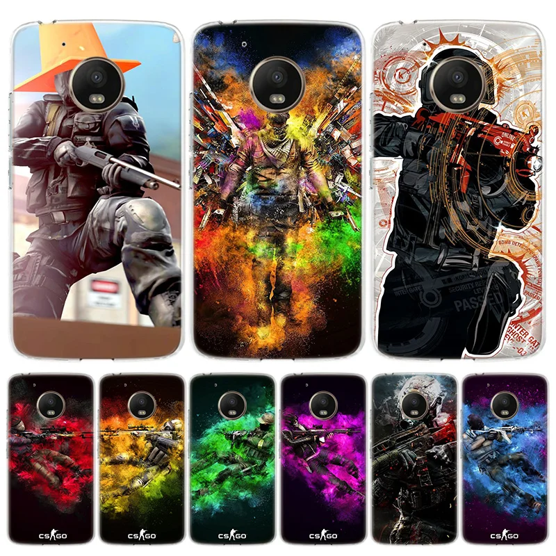 Чехол для телефона CS GO Gun Game Motorola Moto G7 G8 G6 G5S G5 E6 E5 E4 Plus Power G4 One Action X4 EU Подарочный