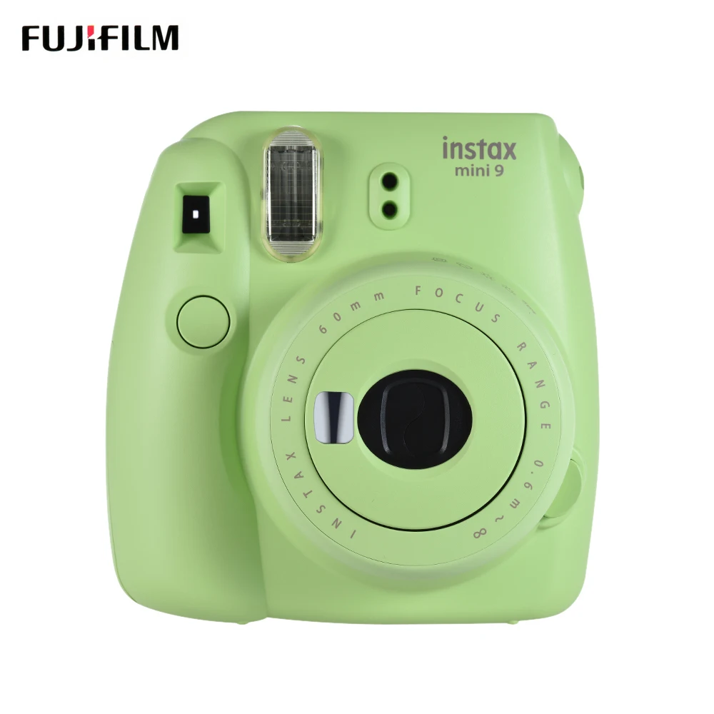Green Фотокамера моментальной печати Fujifilm Instax Mini 9 с зеркалом для селфи и датчиком на светильник - Цвет: Green