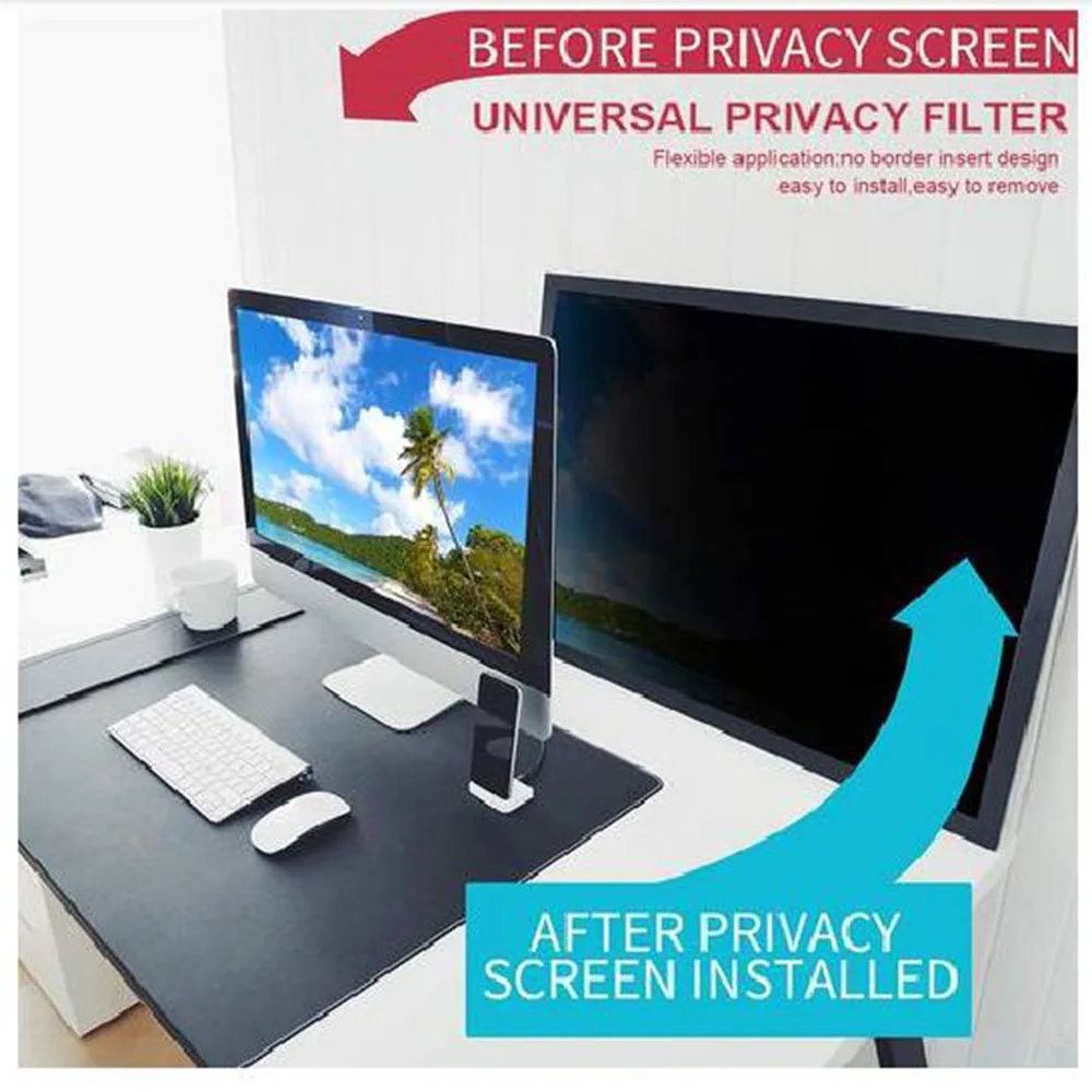 12.5 inch 277mm*157mm Privacy Screen Filter Anti-glare Protective Film With Gap for 16:9 Widescreen Laptop