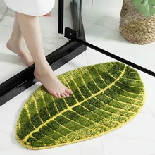 Домашний коврик для пола Милая форма листьев мягкие Нескользящие моющиеся половые коврики для ванной комнаты