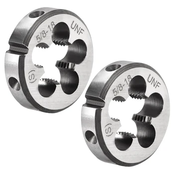 

uxcell 2 Pcs 5/8"-18 UNF Right Hand Round Die HSS (High Speed Steel)