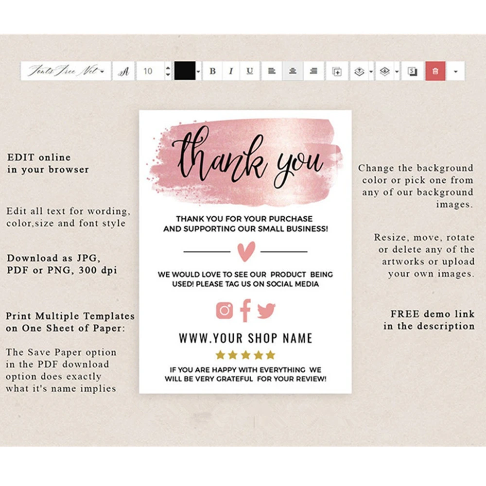 Custom Business Thank You Card Template, Thank You For Your Order In Free Moving House Cards Templates