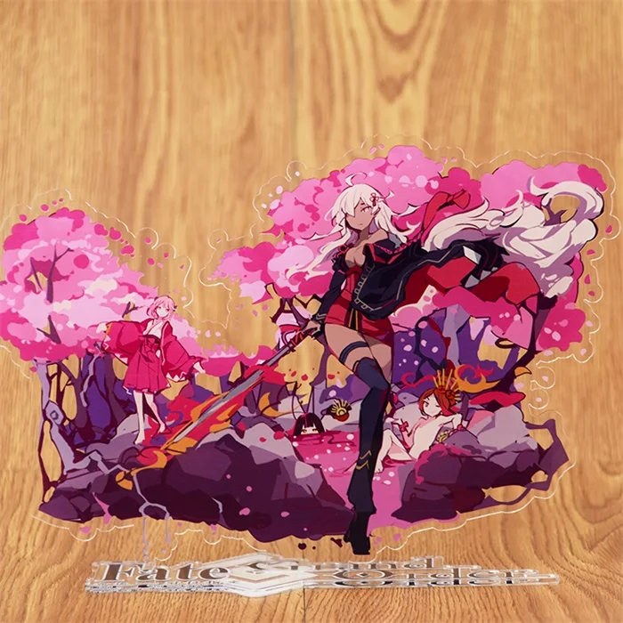 Аниме FGO Fate/большой заказ Абигейл Вильямс Ishtar Okita Souji Alter Косплей акриловый стол стенд фигурка модель декоративная пластина подарок - Цвет: Серый