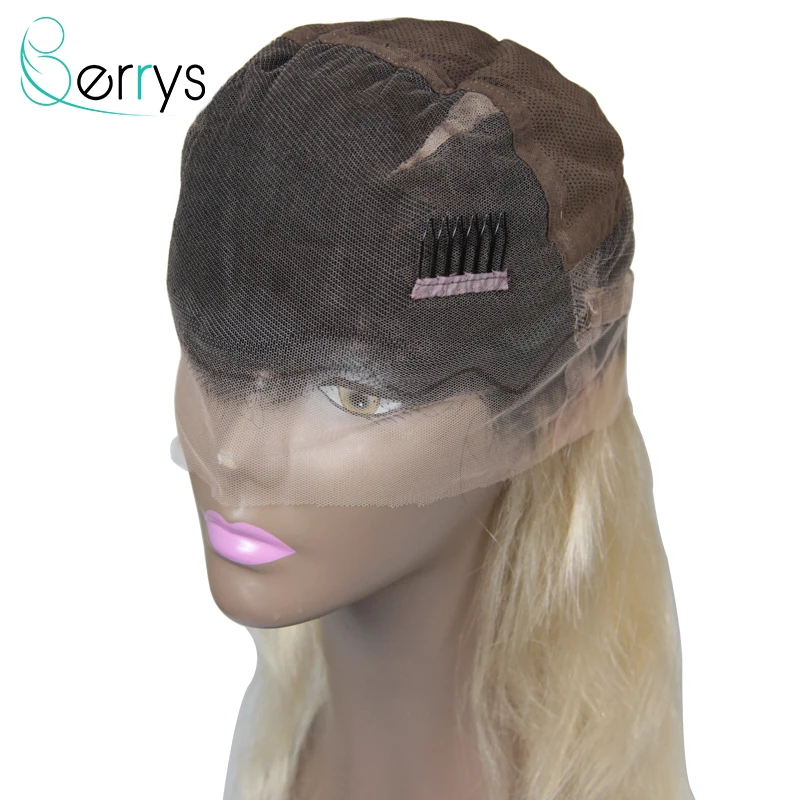 Berryshair 10 А бразильские человеческие волосы парики 1B/613 телесные волнистые на