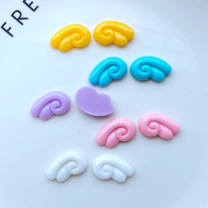 20Pcs Kawaii Resin Mixed Mini Wings Series Flat Back Cabochon Crafts Clothing DIY Scrapbooking Accessories L99