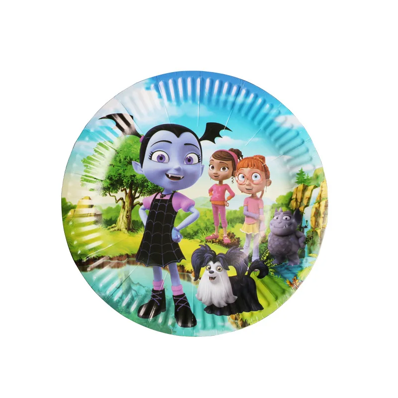 Vampirina принадлежности для тематической вечеринки Vampirina таблички баннеры Vampirina соломинки выдувные Детские вечерние принадлежности
