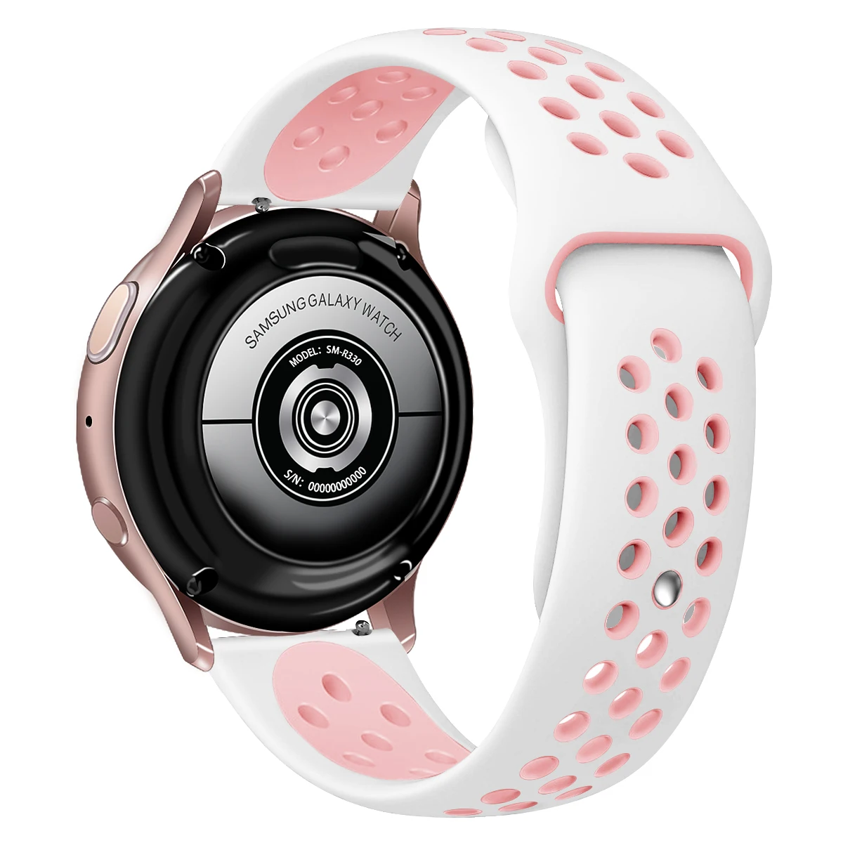 20 мм спортивный силиконовый ремешок для samsung Galaxy Watch 2 Активный 44 мм 40 мм Браслет Силиконовый ремешок для часов - Цвет: 1