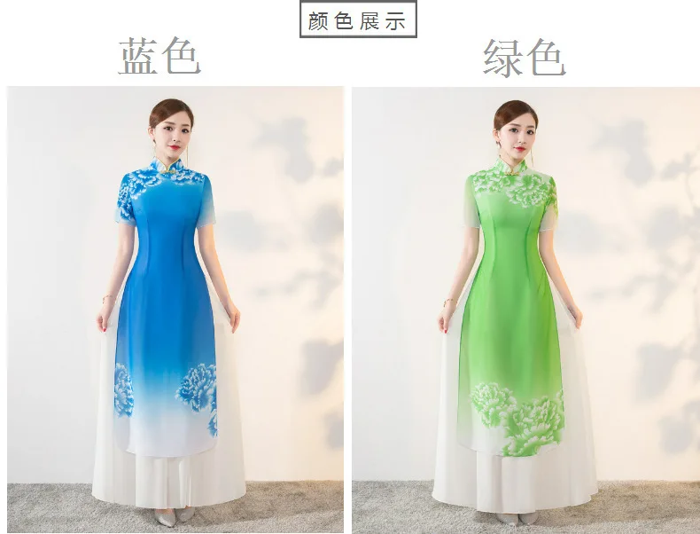 Вьетнамский аозай cheongsam платье традиционная одежда Таиланд kebaya азиатское длинное платье женская летняя одежда