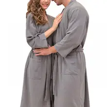 Летний модный Вафельный Халат для влюбленных, женский халат, кимоно, банный халат размера плюс, сексуальный халат, халаты для подружки невесты