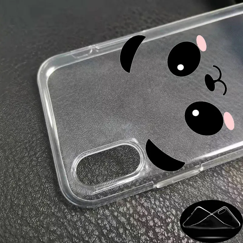 Роскошный мягкий силиконовый чехол для телефона милая панда медведь Китай Apple