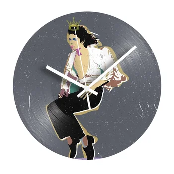 

Famous Dancer Record Clock Silent Circular Decorative Vintage Vinyl Record Wall Clock for Kitchen Living Room Decor