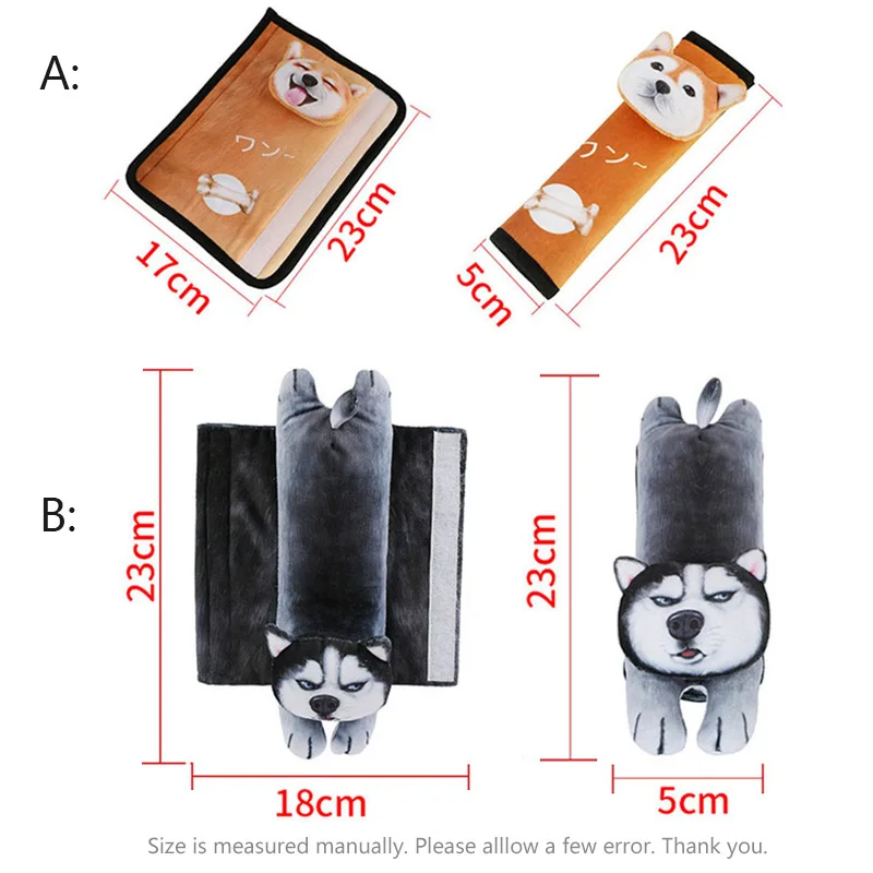 Herbabe детские автомобильные накладки на ремень безопасности Мультяшные животные ремень безопасности коврик для детей взрослых 3D авто Carseat ремни ремень жгут чехол
