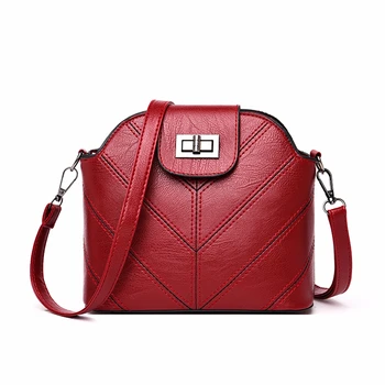 

2019 Cossbody Bags For Women Leather Messenger Bag Vintage Sac A Main Luxury Handbags Women Bags Designer Flap Bag For Girls New