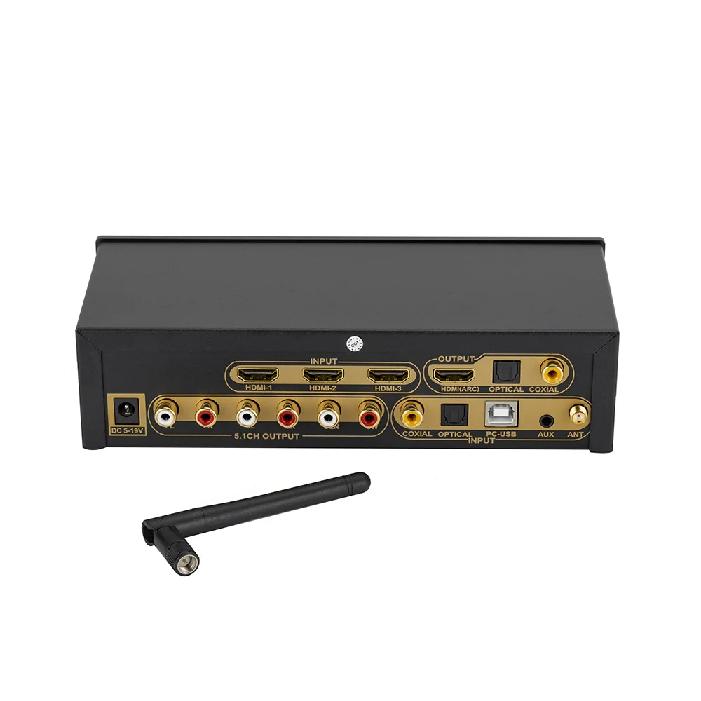 HDMI экстрактор 5.1ch цифровой аудио декодер конвертер HDMI переключатель 3x1 поддержка 4 k@ 30Hz AC3 DTS с SPDIF Coxial USB AUX IR