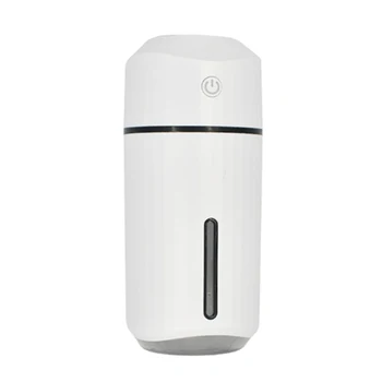 

USB Car Home Office Stripe Humidifier with LED Light Cold Fog Adjustable Brightness Fog Mode Humidifier (White)