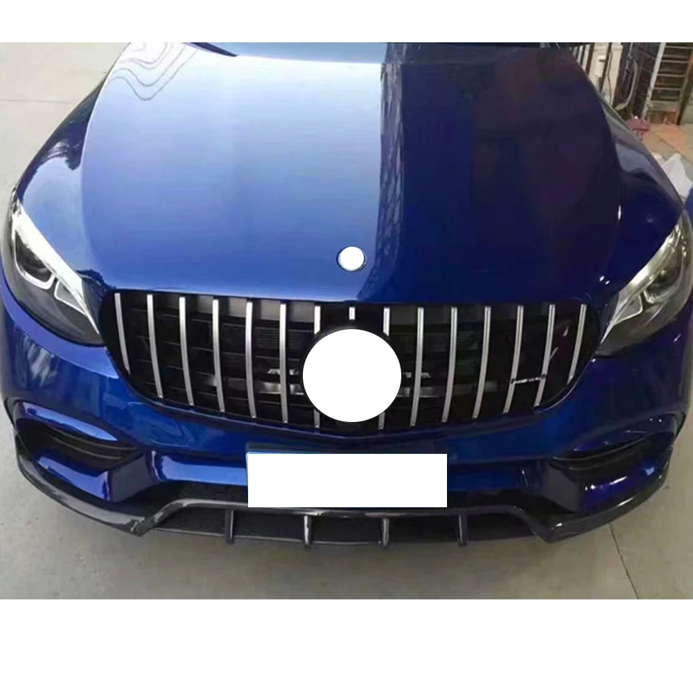 Glc63 Carbon Fiber Front Bumper Chin Lip Protector for Benz W253 SUV C253 Coupe Glc63 & Glc63s Amg Only 2016 UP