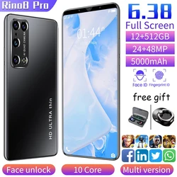 Smartphone S21 Ultra, Version globale, 12 go + 512 go, 6800mAh, 7.3 HD pouces, caméra 1440x3200, 5G, Android 10.0 